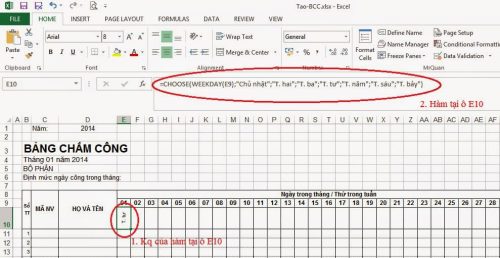 Hướng dẫn quy trình lập bảng chấm công Excel đơn giản