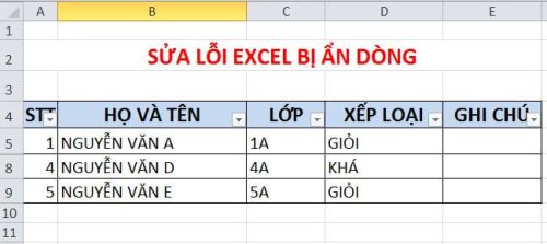 Hướng dẫn cách sửa lỗi Excel bị ẩn dòng mà ai cũng biết