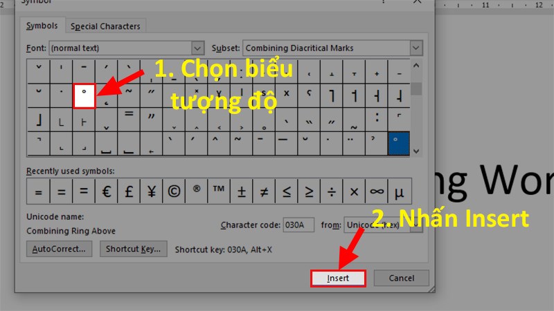 Các bước viết kí hiệu độc C