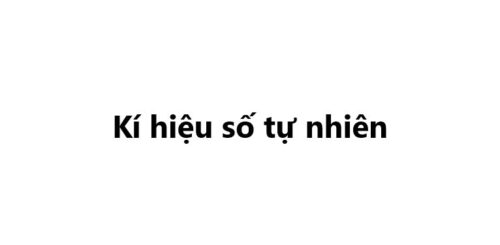 Kí tự số tự nhiên – Các mẫu kí tự số tự nhiên phổ biến