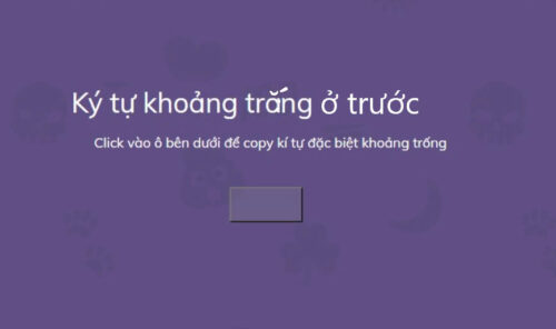 Kí tự khoảng trống ở trước – Ứng dụng trong các linh vực