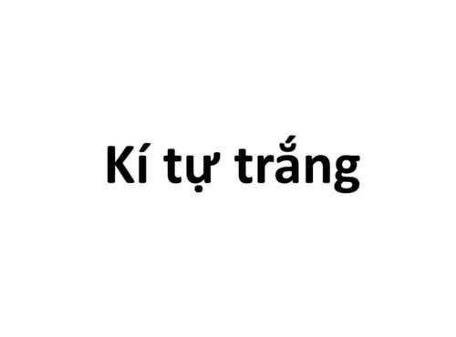 Kí tự trắng – Phân loại, ứng dụng kí tự trắng