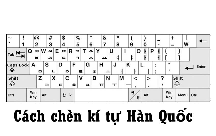 Cách chèn kí tự Hàn Quốc