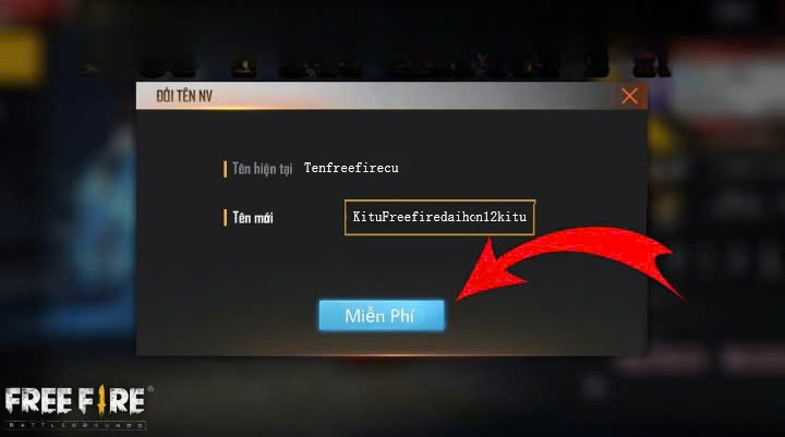 Cách đổi tên game Free Fire dài hơn 12 kí tự