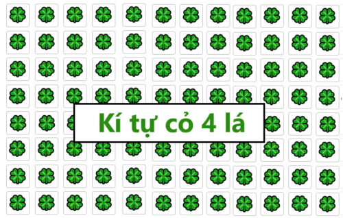 Kí tự Cỏ 4 lá🍀🍀🍀 – Các mẫu tên kí tự cỏ 4 lá đẹp