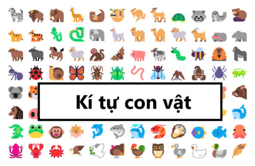 Kí tự hình con vật 🐨🐯🐮🐼- Mẫu kí tự con vật đẹp, độc đáo