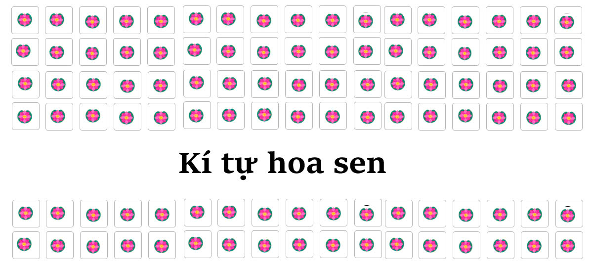 Kí tự hoa sen