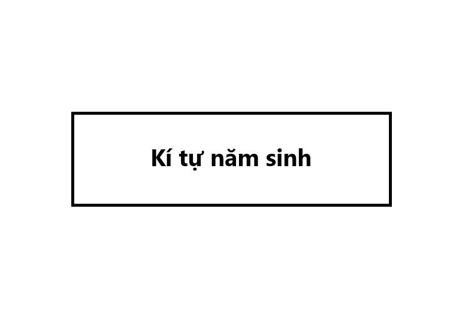 Kí tự năm sinh