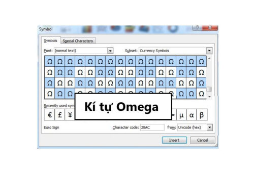 Kí tự Omega (Ω) – Các mẫu tên kí tự Omega đẹp