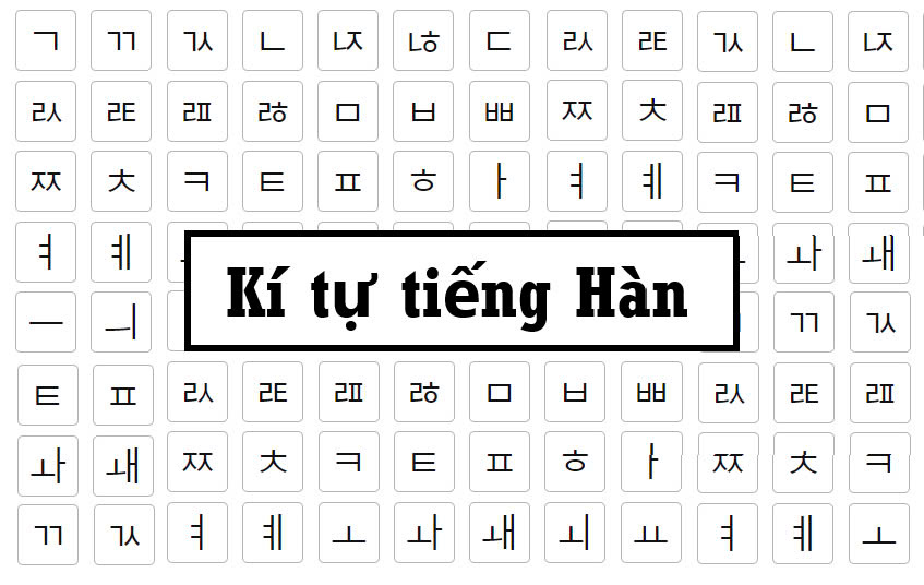 Kí tự tiếng Hàn