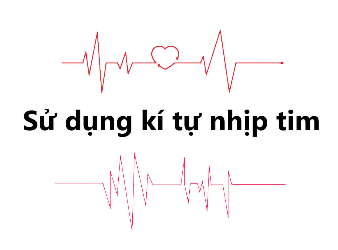 Sử dụng kí tự nhịp tim