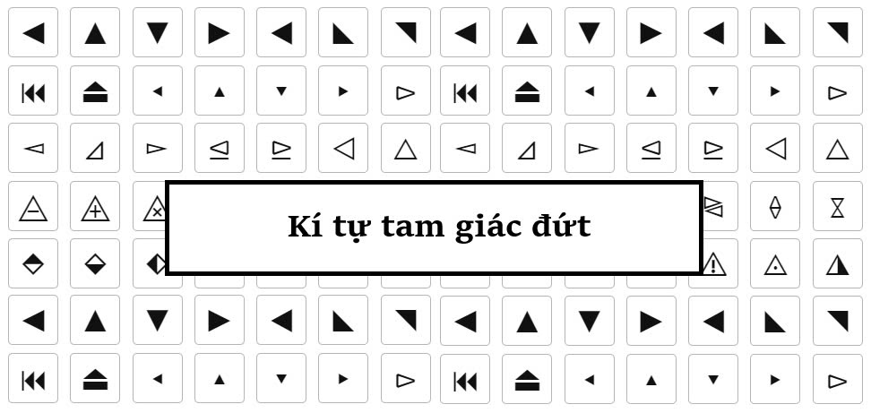 Kí tự tam giác đứt